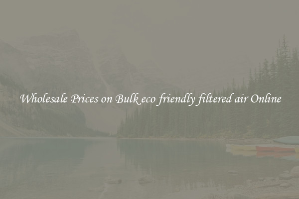 Wholesale Prices on Bulk eco friendly filtered air Online