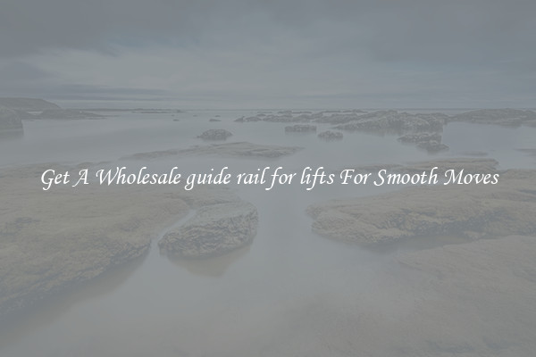 Get A Wholesale guide rail for lifts For Smooth Moves