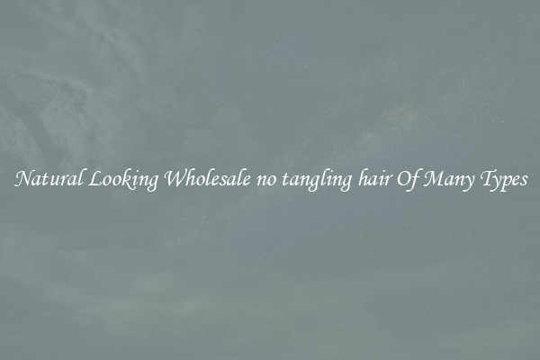 Natural Looking Wholesale no tangling hair Of Many Types