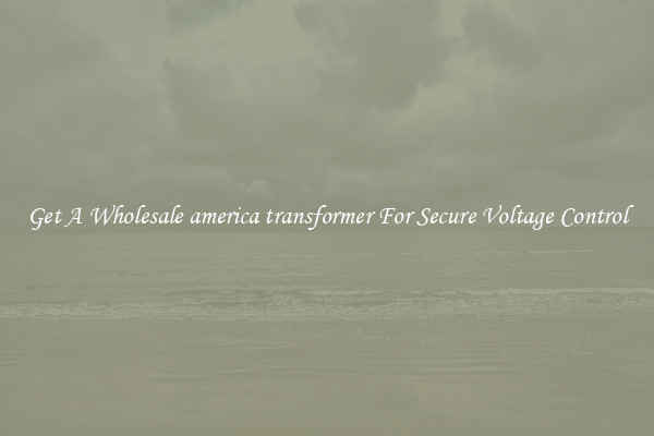 Get A Wholesale america transformer For Secure Voltage Control