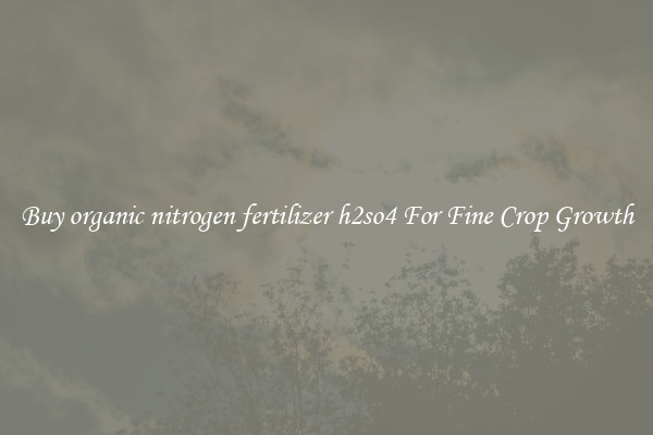 Buy organic nitrogen fertilizer h2so4 For Fine Crop Growth