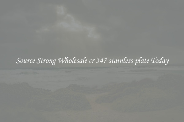 Source Strong Wholesale cr 347 stainless plate Today