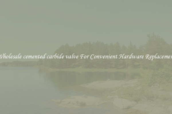 Wholesale cemented carbide valve For Convenient Hardware Replacement