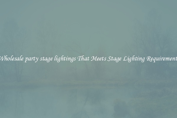 Wholesale party stage lightings That Meets Stage Lighting Requirements