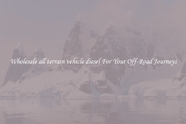 Wholesale all terrain vehicle diesel For Your Off-Road Journeys
