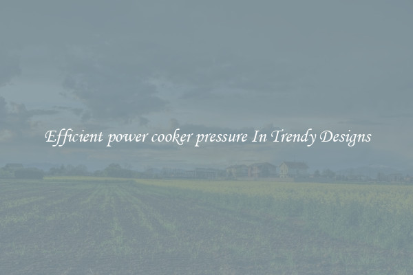 Efficient power cooker pressure In Trendy Designs