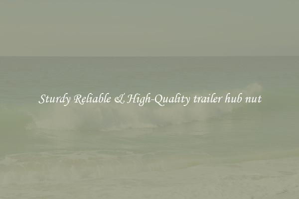 Sturdy Reliable & High-Quality trailer hub nut