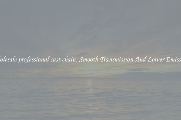 Wholesale professional cast chain: Smooth Transmission And Lower Emissions
